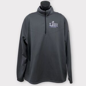 Nike Golf Dri-Fit Mens Super Bowl 53 LIII 2019 Grey 1/4 Zip Pullover Size XL